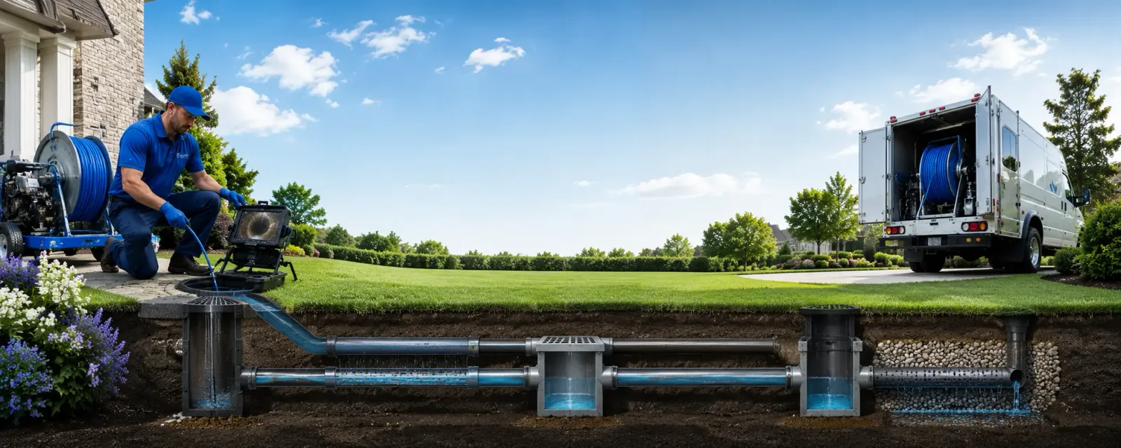 Outdoor drain cleaning information for Freedom, ME